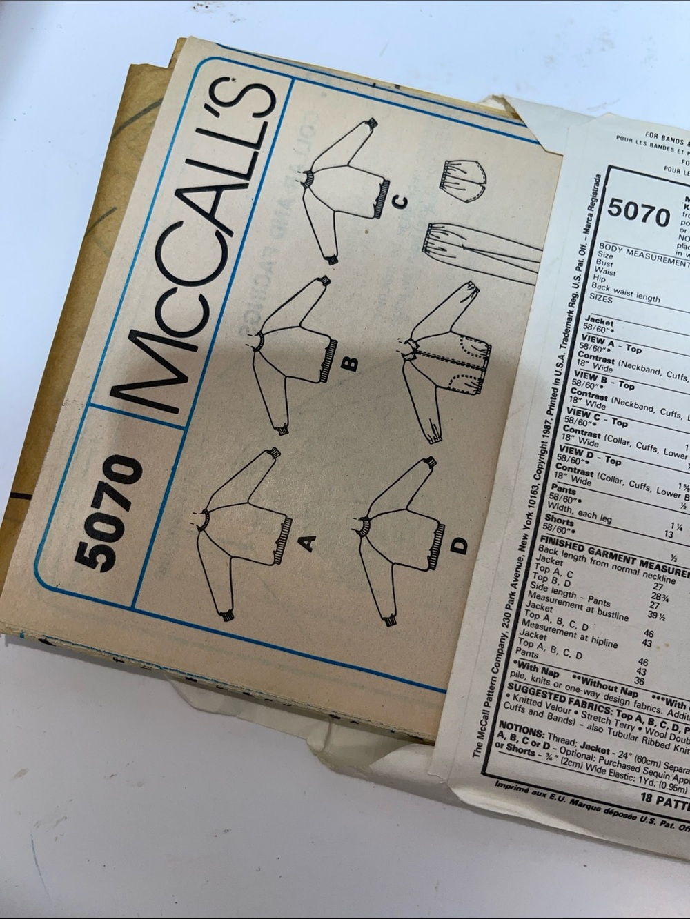 5/$25 McCall's Women's Track Pants Sewing Pattern - Gray & Burgundy Options - Picture 4 of 7